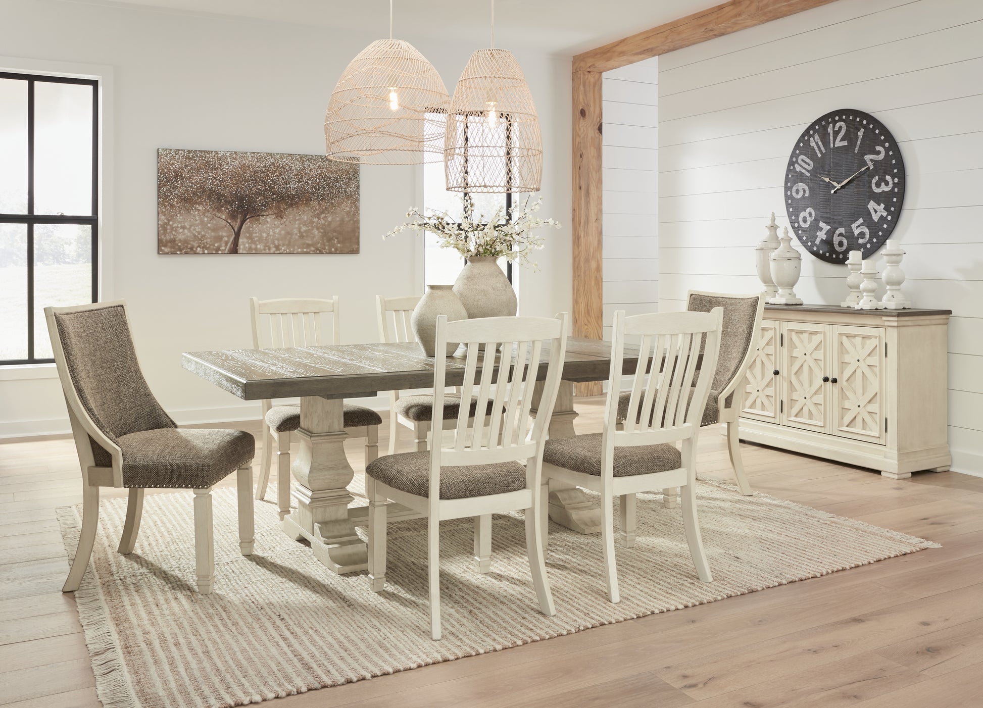 The Furniture Outlets - Ashley Furniture - Bolanburg Dining Room - Extension Dining Table / Antique White - D647D17