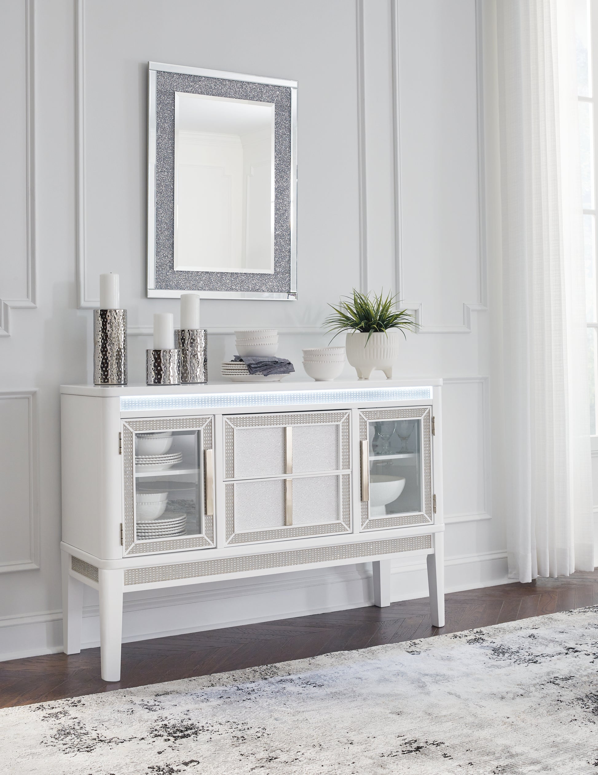 The Furniture Outlets - Ashley Furniture - Chalanna Dining Room - Dining Room Server / White - D822-60