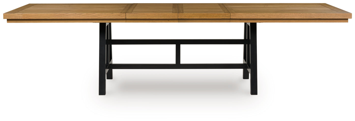 The Furniture Outlets - Ashley Furniture - Galliden Dining Room - RECT Dining Room EXT Table / Black/Brown - D841-55