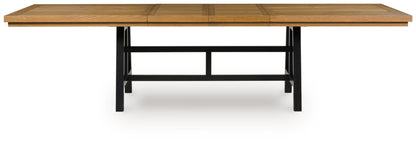 The Furniture Outlets - Ashley Furniture - Galliden Dining Room - RECT Dining Room EXT Table / Black/Brown - D841-55