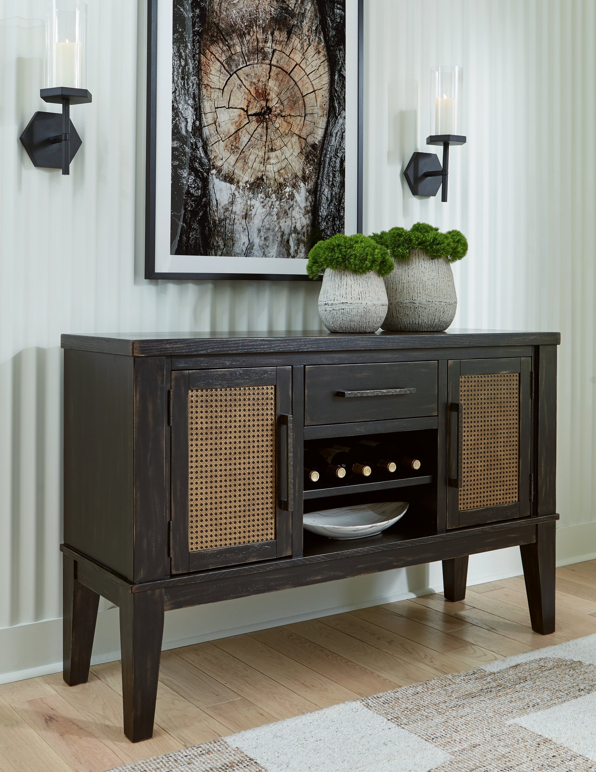 The Furniture Outlets - Ashley Furniture - Galliden Dining Room - Dining Room Server / Black - D841-60