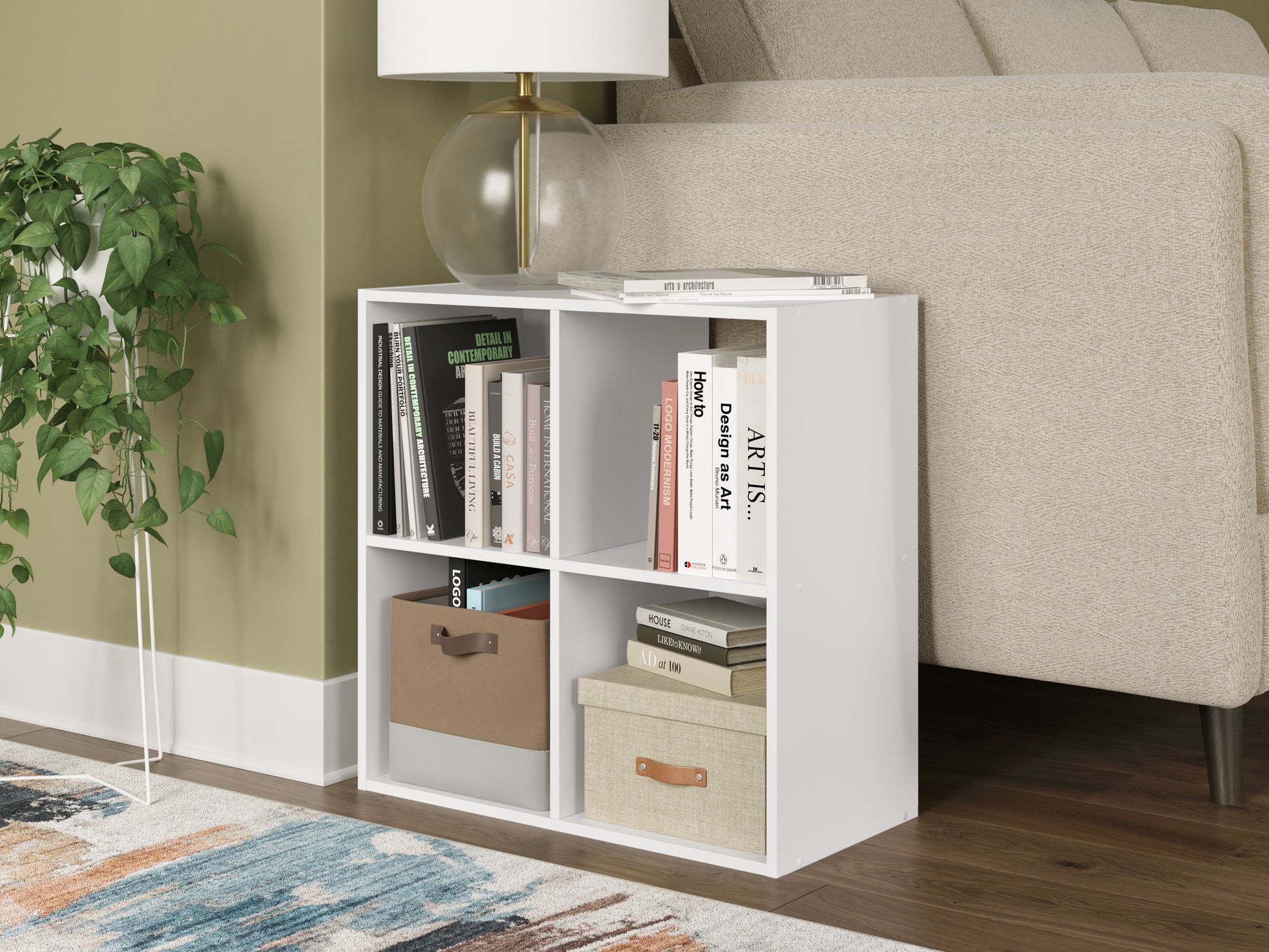 The Furniture Outlets - Ashley Furniture - Onita Four Cube Organizer - Four Cube Organizer / White - EA9630-2X2