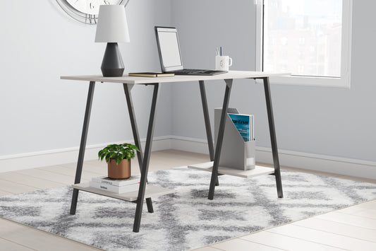 The Furniture Outlets - Ashley Furniture - Bayflynn Office Desk - Home Office Desk / White/Black - H288-27