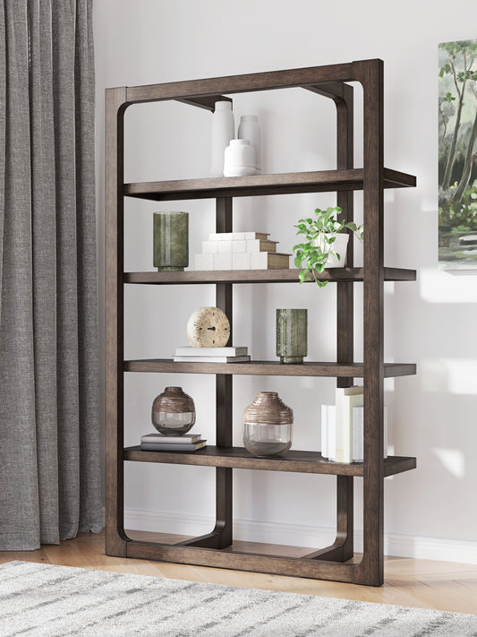 The Furniture Outlets - Ashley Furniture - Breckington Bookcase - Bookcase / Dark Brown - H556-70
