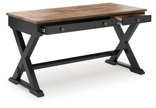 The Furniture Outlets - Ashley Furniture - Wildenauer Office Desk - Home Office Desk / Brown/Black - H664-34