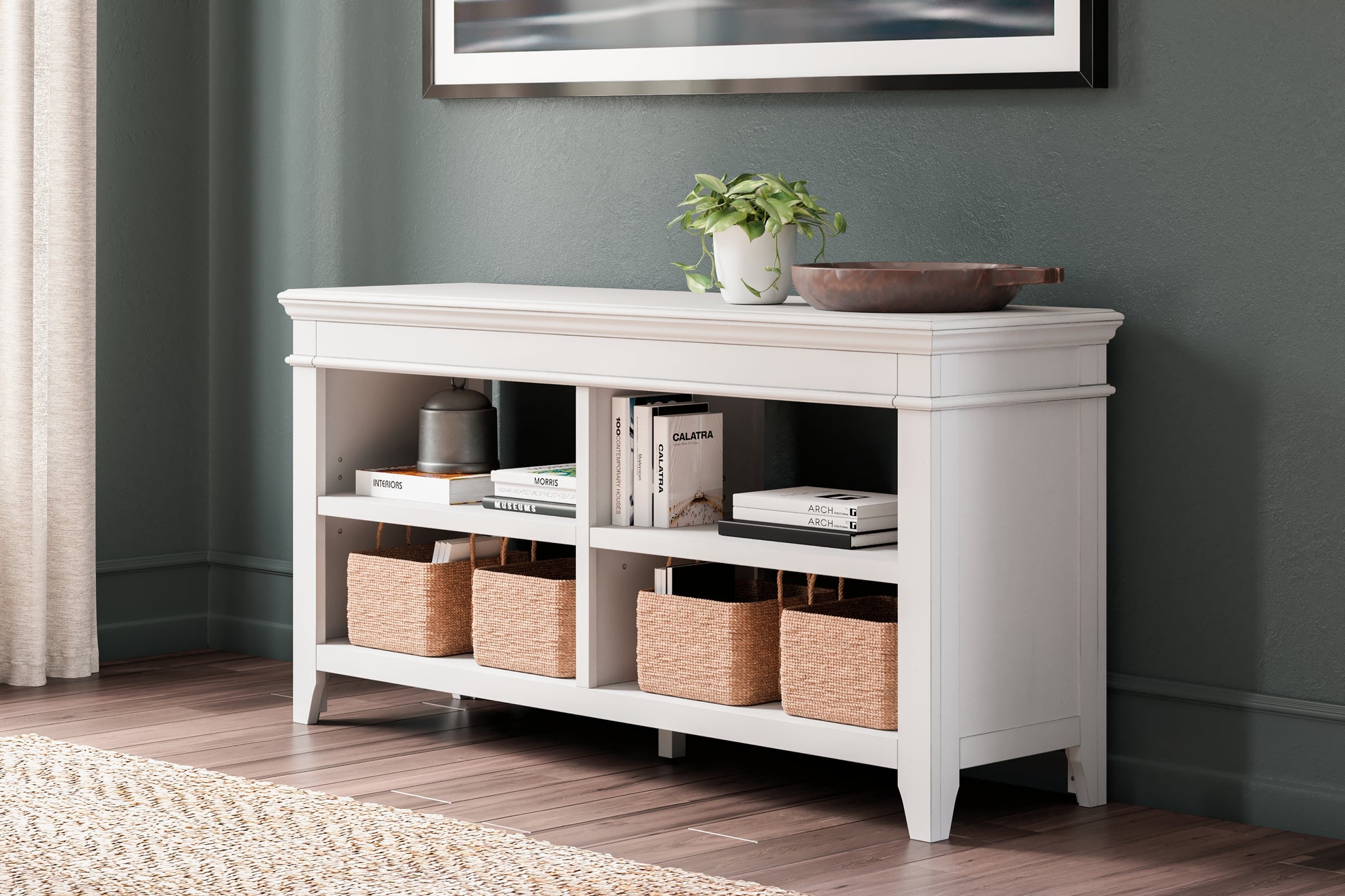 The Furniture Outlets - Ashley Furniture - Kanwyn Credenza - Credenza / Whitewash - H777-46