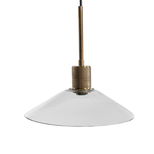 The Furniture Outlets - Ashley Furniture - Chaness Lighting - Glass Pendant Light (1/CN) / Clear/Brass - L000718