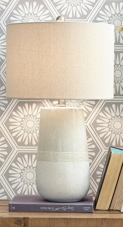 The Furniture Outlets - Ashley Furniture - Shavon Lighting - Table Lamp (Set of 2) / Beige/White - L100724X2