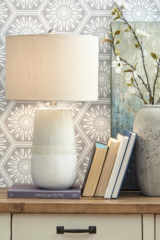 The Furniture Outlets - Ashley Furniture - Shavon Lighting - Table Lamp (Set of 2) / Beige/White - L100724X2