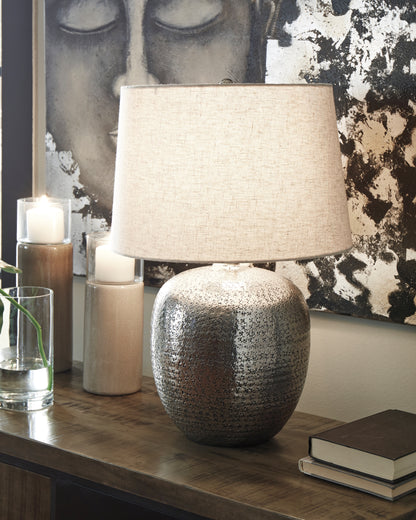 The Furniture Outlets - Ashley Furniture - Magalie Lighting - Table Lamp (Set of 2) / Antique Silver Finish - L207314X2