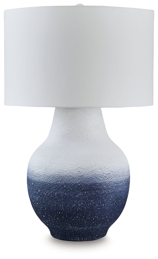 The Furniture Outlets - Ashley Furniture - Dashland Lighting - Metal Table Lamp (1/CN) / White/Navy - L207514