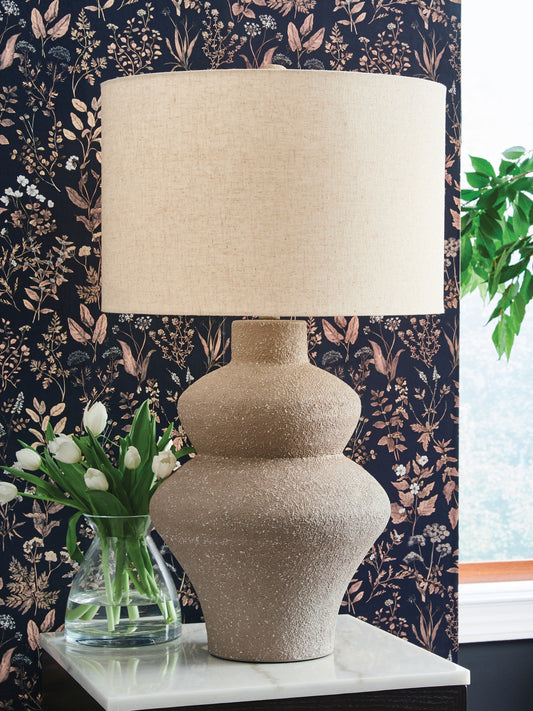 The Furniture Outlets - Ashley Furniture - Jossleigh Lighting - Metal Table Lamp (1/CN) / Beige - L207624