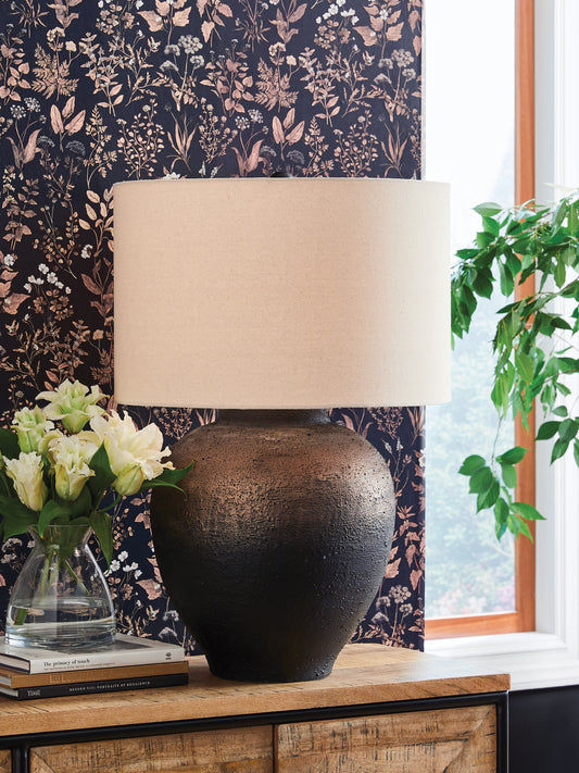 The Furniture Outlets - Ashley Furniture - Newgerhard Lighting - Metal Table Lamp (1/CN) / Brown/Black - L207644