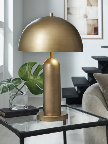 The Furniture Outlets - Ashley Furniture - Wendfield Lighting - Metal Table Lamp (1/CN) / Antique Gold Finish - L208514