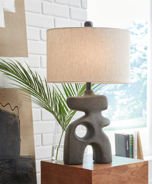 The Furniture Outlets - Ashley Furniture - Danacy Lighting - Table Lamp (Set of 2) / Distressed Black - L235754X2