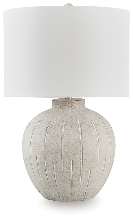 The Furniture Outlets - Ashley Furniture - Calbert Lighting - Poly Table Lamp (1/CN) / Warm Gray - L235824