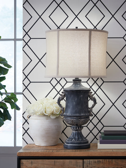 The Furniture Outlets - Ashley Furniture - Morvanford Lighting - Poly Table Lamp (1/CN) / Antique Black - L235834