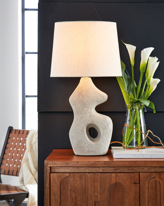 The Furniture Outlets - Ashley Furniture - Chadrich Lighting - Paper Table Lamp (Set of 2) / Antique Beige - L243664