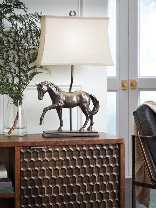 The Furniture Outlets - Ashley Furniture - Sandorman Lighting - Poly Table Lamp (1/CN) / Bronze Finish - L317044