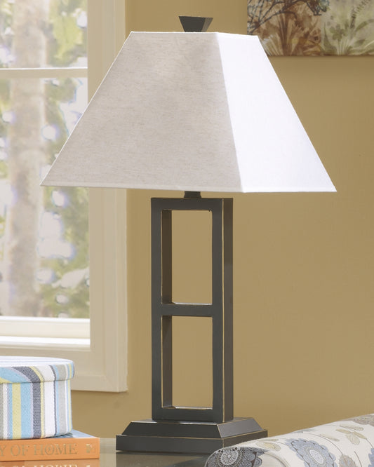 The Furniture Outlets - Ashley Furniture - Deidra Lighting - Metal Table Lamp (Set of 2) / Black - L318924