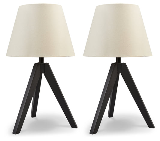 The Furniture Outlets - Ashley Furniture - Laifland Lighting - Wood Table Lamp (Set of 2) / Black - L329074