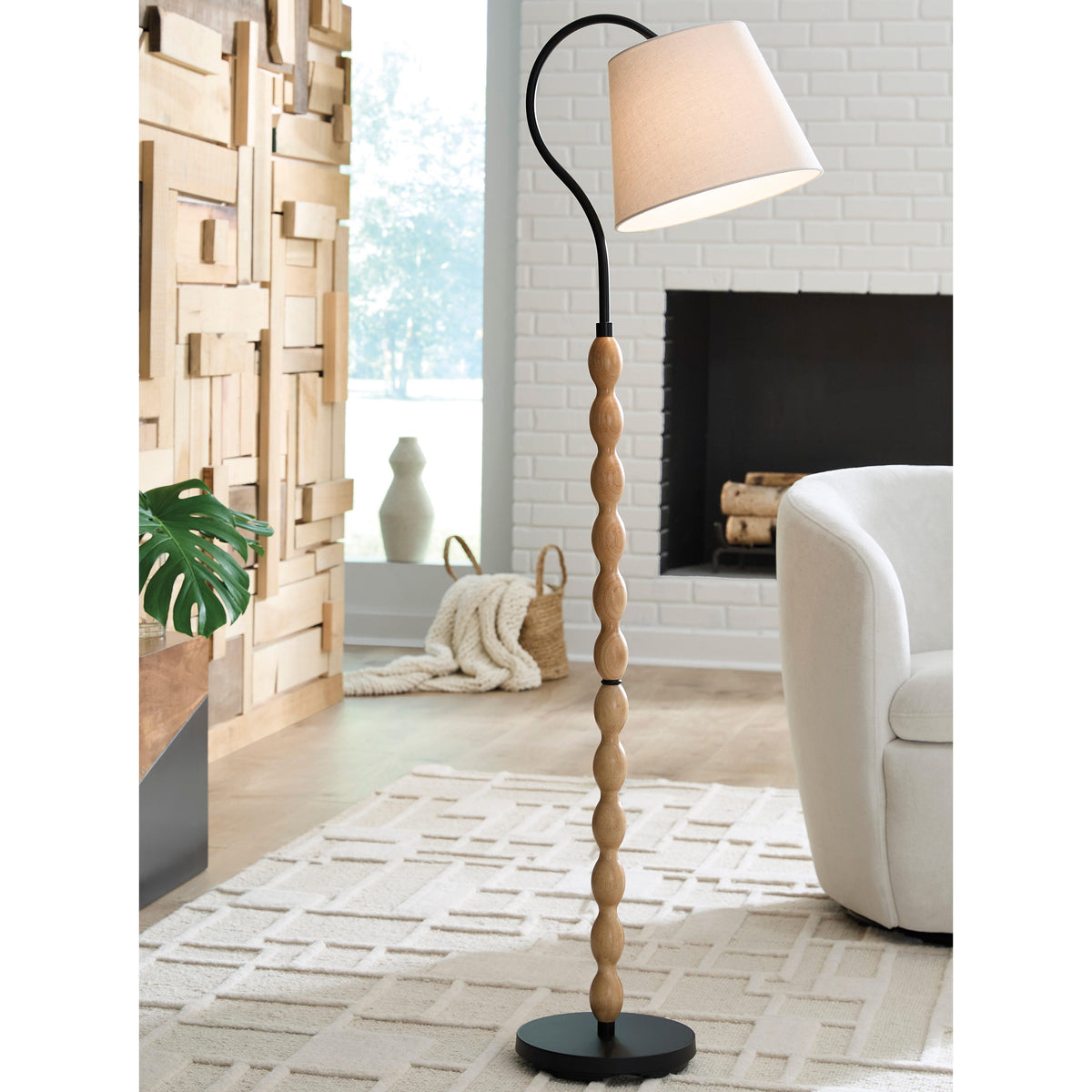 The Furniture Outlets - Ashley Furniture - Corinwell Lighting - Wood Floor Lamp (1/CN) - L329131