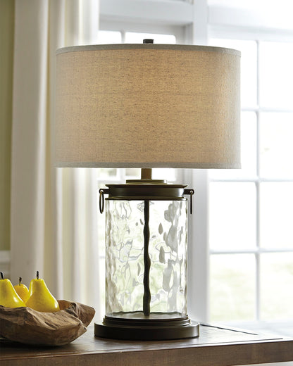 The Furniture Outlets - Ashley Furniture - Tailynn Lighting - Table Lamp (Set of 2) / Clear/Bronze Finish - L430324X2