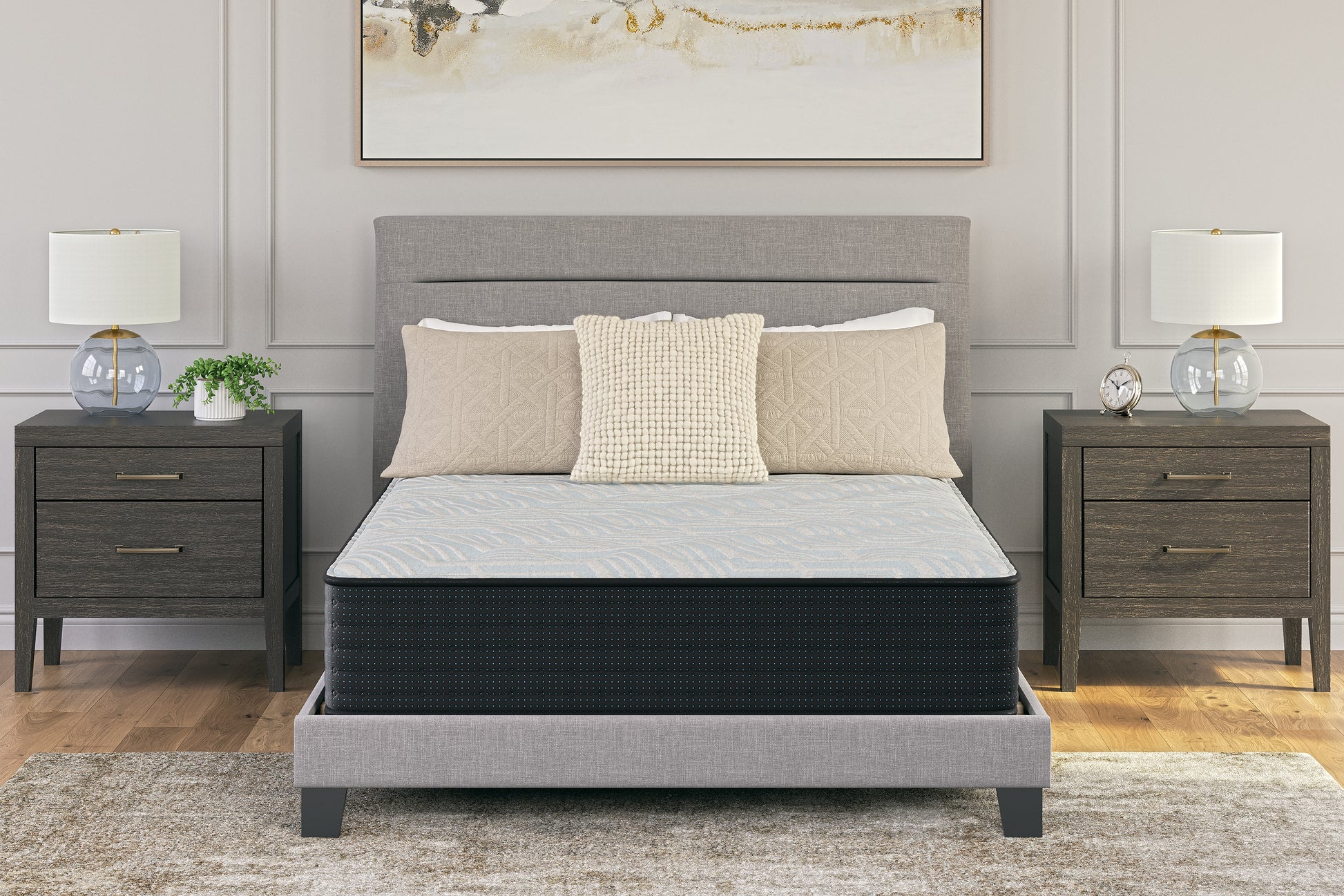 The Furniture Outlets - Ashley Furniture - Palisades Firm Mattresses - Queen / Gray/Blue - M41531