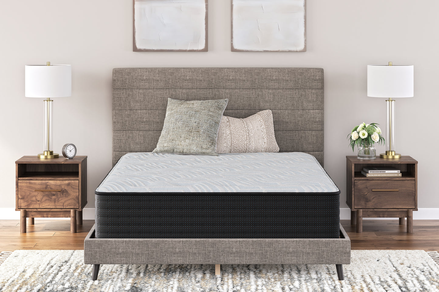 The Furniture Outlets - Ashley Furniture - Palisades Plush Mattresses - Twin / Gray/Blue - M41611
