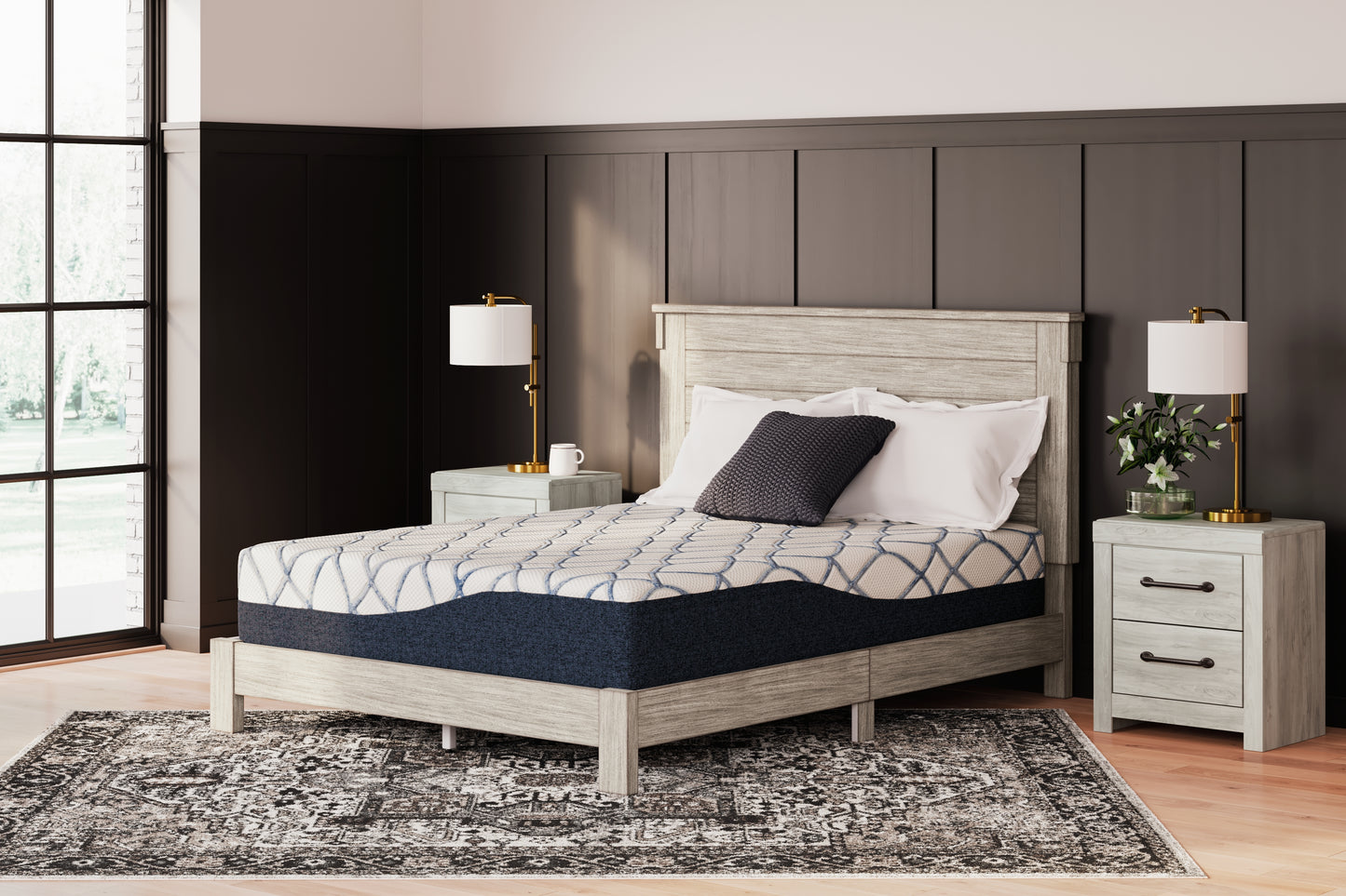 The Furniture Outlets - Ashley Furniture - 12 Inch Chime Elite 2.0 Mattresses - Full / White/Blue - M42621