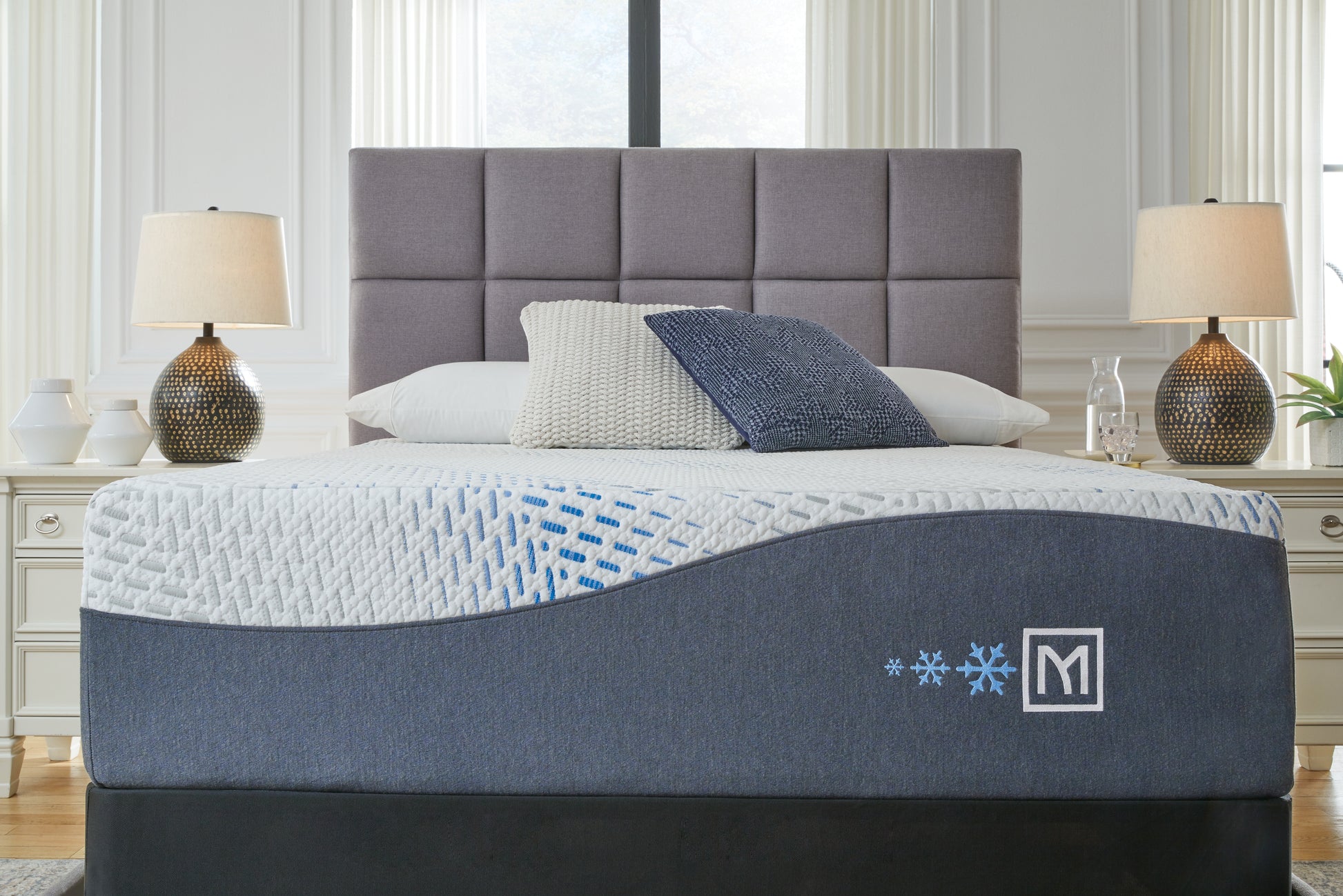 The Furniture Outlets - Ashley Furniture - Millennium Cushion Firm Gel Memory Foam Hybrid Mattresses - California King / White - M50751