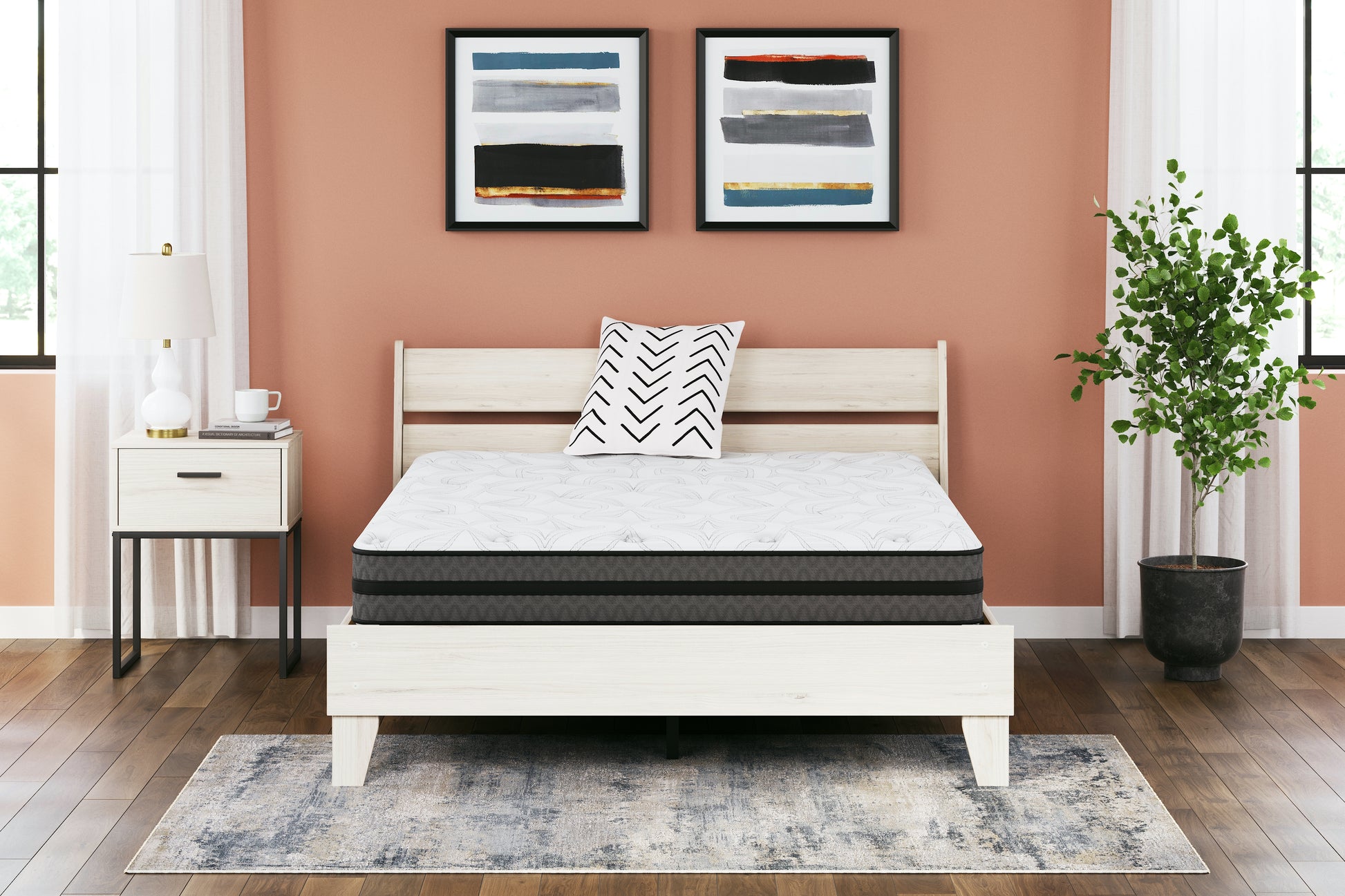 The Furniture Outlets - Ashley Furniture - 10 Inch Pocketed Hybrid Mattresses - Twin / White - M58911