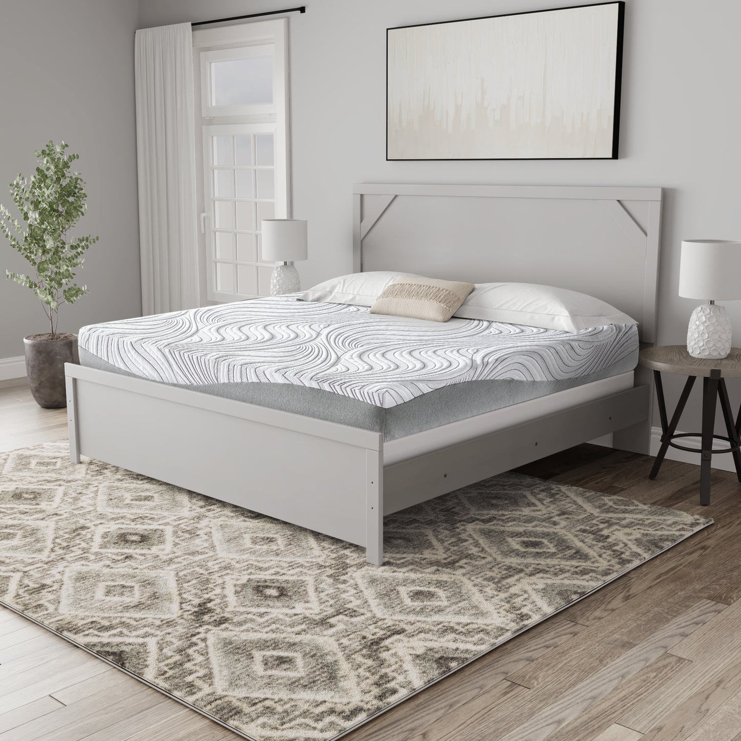 The Furniture Outlets - Ashley Furniture - 12 Inch Memory Foam Mattresses - King / White - M59341