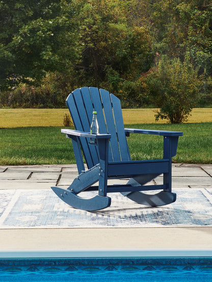 The Furniture Outlets - Ashley Furniture - Sundown Shores Outdoor - Rocking Chair / Blue - PCP019-827