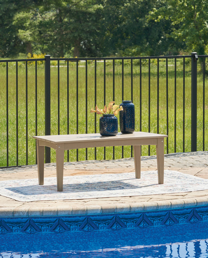 The Furniture Outlets - Ashley Furniture - Hyland wave Outdoor - Rectangular Cocktail Table / Driftwood - P114-701