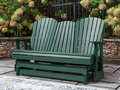 The Furniture Outlets - Ashley Furniture - Shell Beach Outdoor - Loveseat Glider / Green - PCP115-835