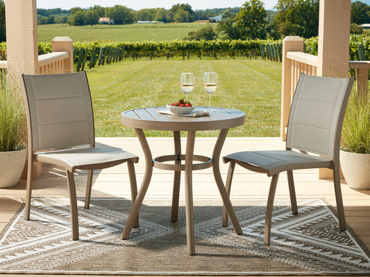 The Furniture Outlets - Ashley Furniture - Mission Beach Outdoor - Chairs w/Table Set (3/CN) / Beige - PCP200-050