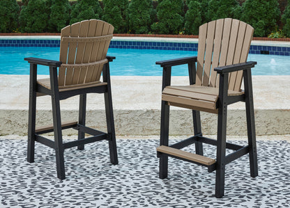 The Furniture Outlets - Ashley Furniture - Fairen Trail Outdoor - Tall Barstool (Set of 2) / Black/Driftwood - P211-130