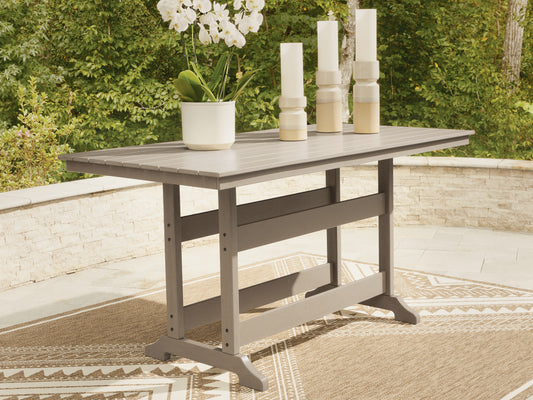 The Furniture Outlets - Ashley Furniture - Seacliff Beach Outdoor - RECT COUNTER TABLE W/UMB OPT - PCP228-642