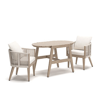 The Furniture Outlets - Ashley Furniture - Ivory Vine Outdoor - Chairs w/CUSH/Table Set (3/CN) - PCP352-050