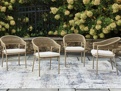 The Furniture Outlets - Ashley Furniture - Orchard Beach Outdoor - Arm Chair With Cushion (4/CN) - PCP373-601A