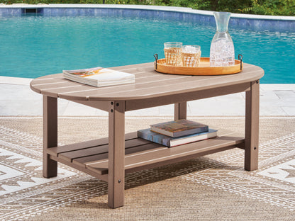 The Furniture Outlets - Ashley Furniture - Grover Beach Outdoor - Oval Cocktail Table / Driftwood - PCP422-700