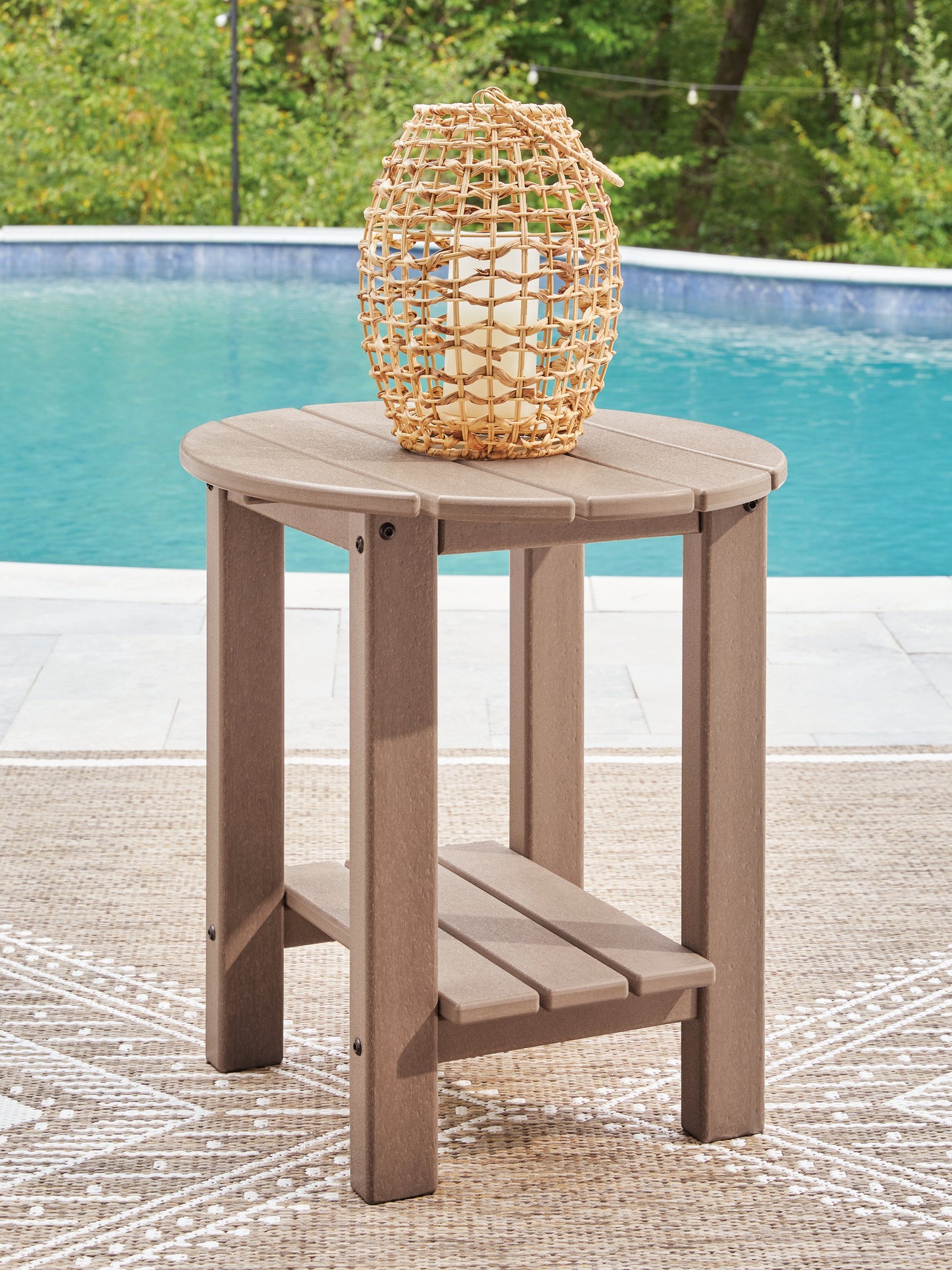 The Furniture Outlets - Ashley Furniture - Grover Beach Outdoor - Oval End Table / Driftwood - PCP422-706