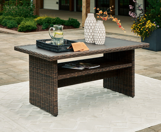 The Furniture Outlets - Ashley Furniture - Brook Ranch Outdoor - RECT Multi-Use Table / Brown - P465-625