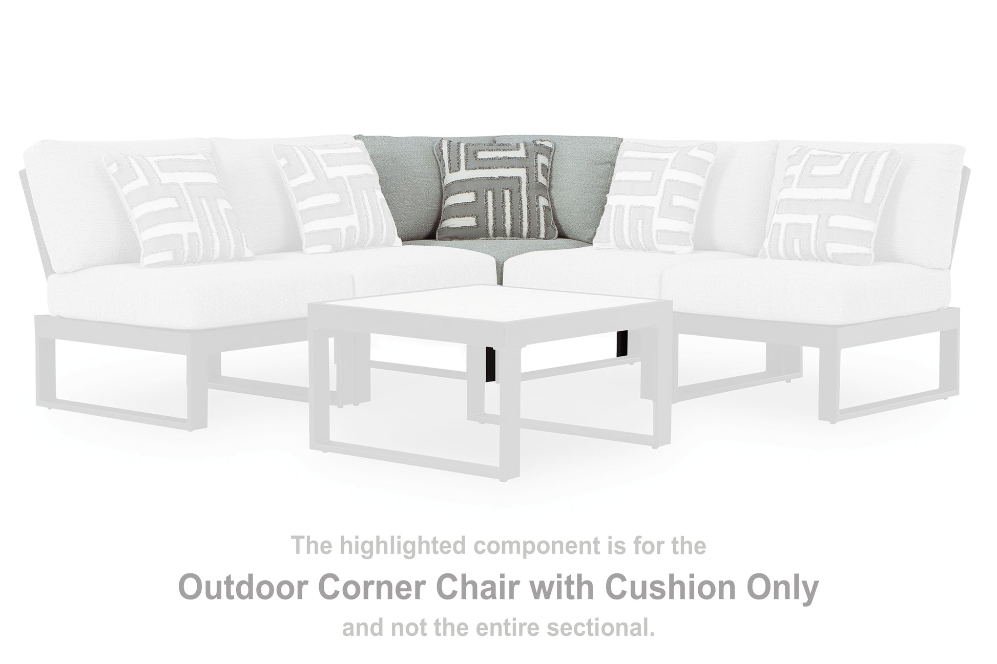 The Furniture Outlets - Ashley Furniture - Beachloft Outdoor - Corner with Cushion (1/CN) / Black/Gray - P490-877