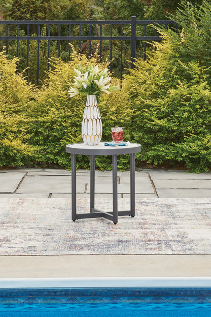 The Furniture Outlets - Ashley Furniture - Ocean Beach Outdoor - Round End Table / Gray - PCP510-706