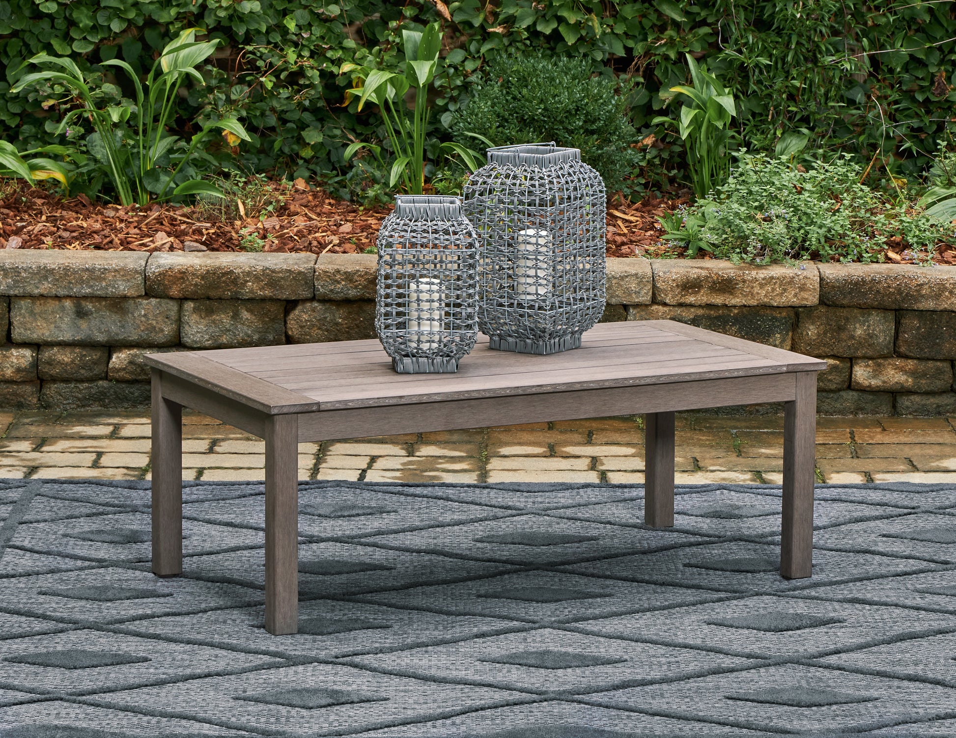 The Furniture Outlets - Ashley Furniture - Hillside Barn Outdoor - Sofa with Cushion / Gray/Brown - P564-838