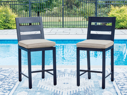 The Furniture Outlets - Ashley Furniture - East Beach Outdoor - Barstool (Set of 2) / Navy Blue - PCP587-124