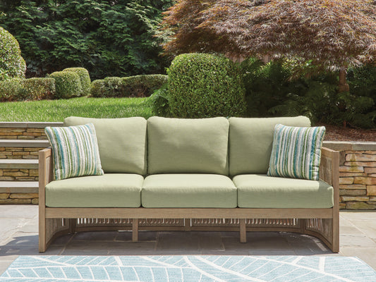 The Furniture Outlets - Ashley Furniture - Serena Shores Outdoor - Rectangular Cocktail Table / Beige - PCP604-701