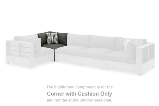 The Furniture Outlets - Ashley Furniture - Citrine Park Outdoor - Corner with Cushion (1/CN) / Brown/Charcoal - P660-877